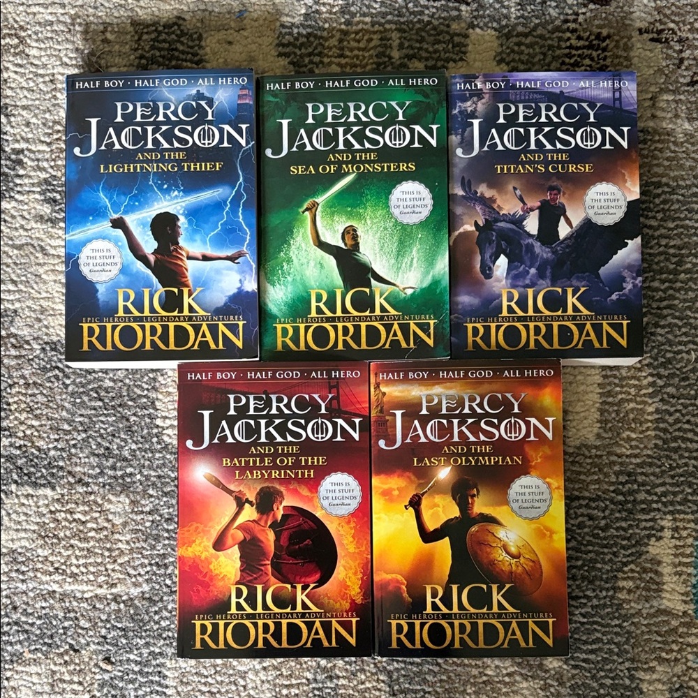 Percy Jackson Book Set - Rick Riordan (5 Paperback Books)